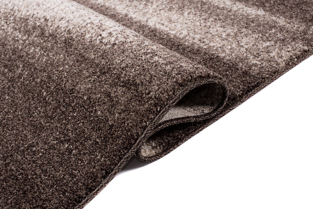 Tapiso Dywan Sari nakrapiany designerski krótkie runo beżowy brązowy jasnobrązowy z abstrakcyjnym rozmazywaniem paski wzór salon Ökotex 300 x 400 cm