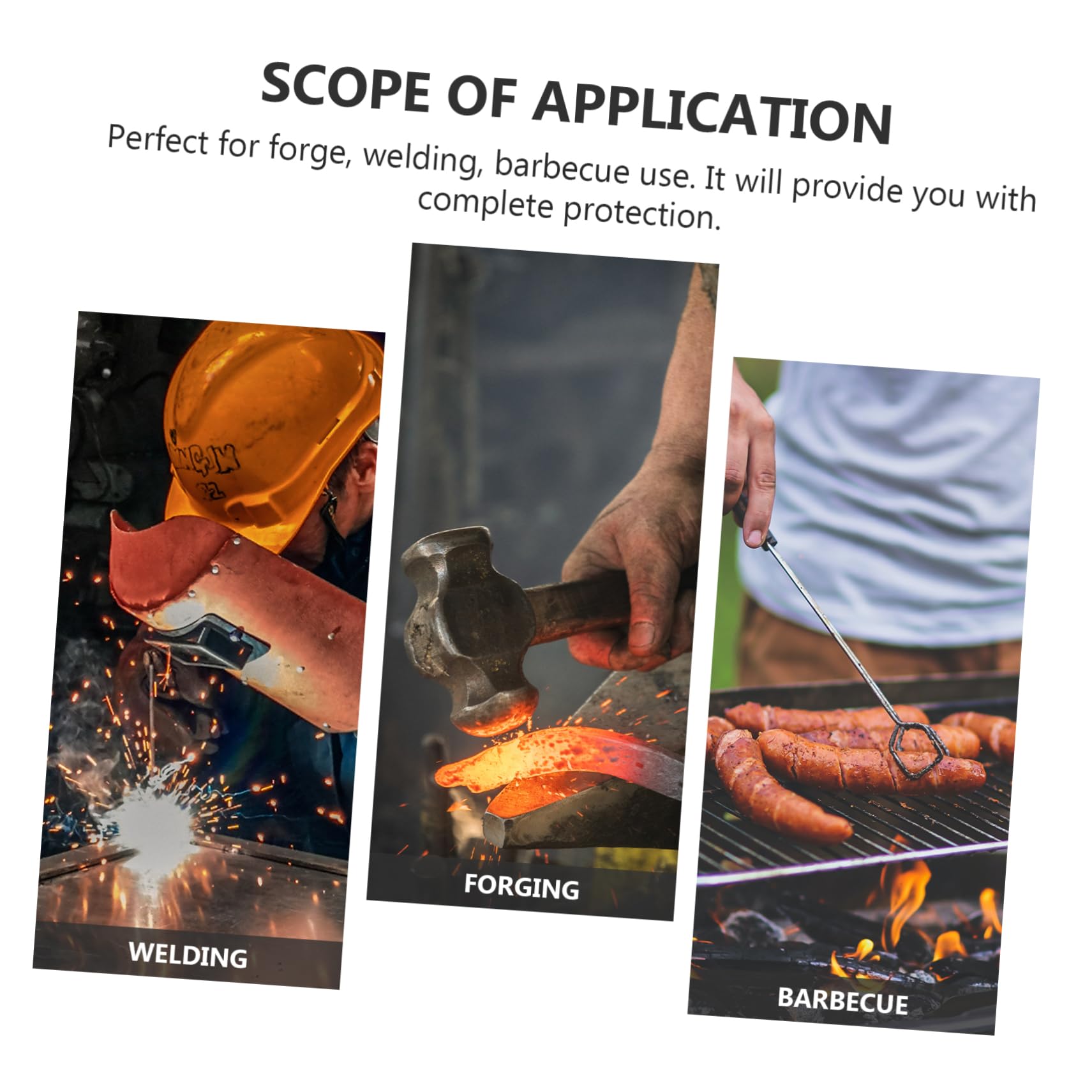 SHINEOFI 1paia Guanti Da Barbecue Resistenti e Pratici Guanti Protettivi Per Industria Design Allungato Per Protezionl Avambraccio Polso Ignifugazione e Resistenza Al Calore Per Barbecue Fo