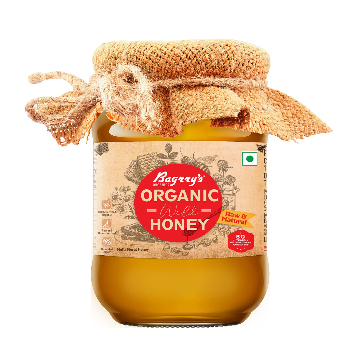 Bagrrys Organic Honey, Premium, Pure, Natural Organic Honey 500gm| 100% Certified Organic, No Added Sugar, Rich in Nutrients, Antioxidants (B0BW9PYB8L) Amazon Price History, Amazon Price Tracker