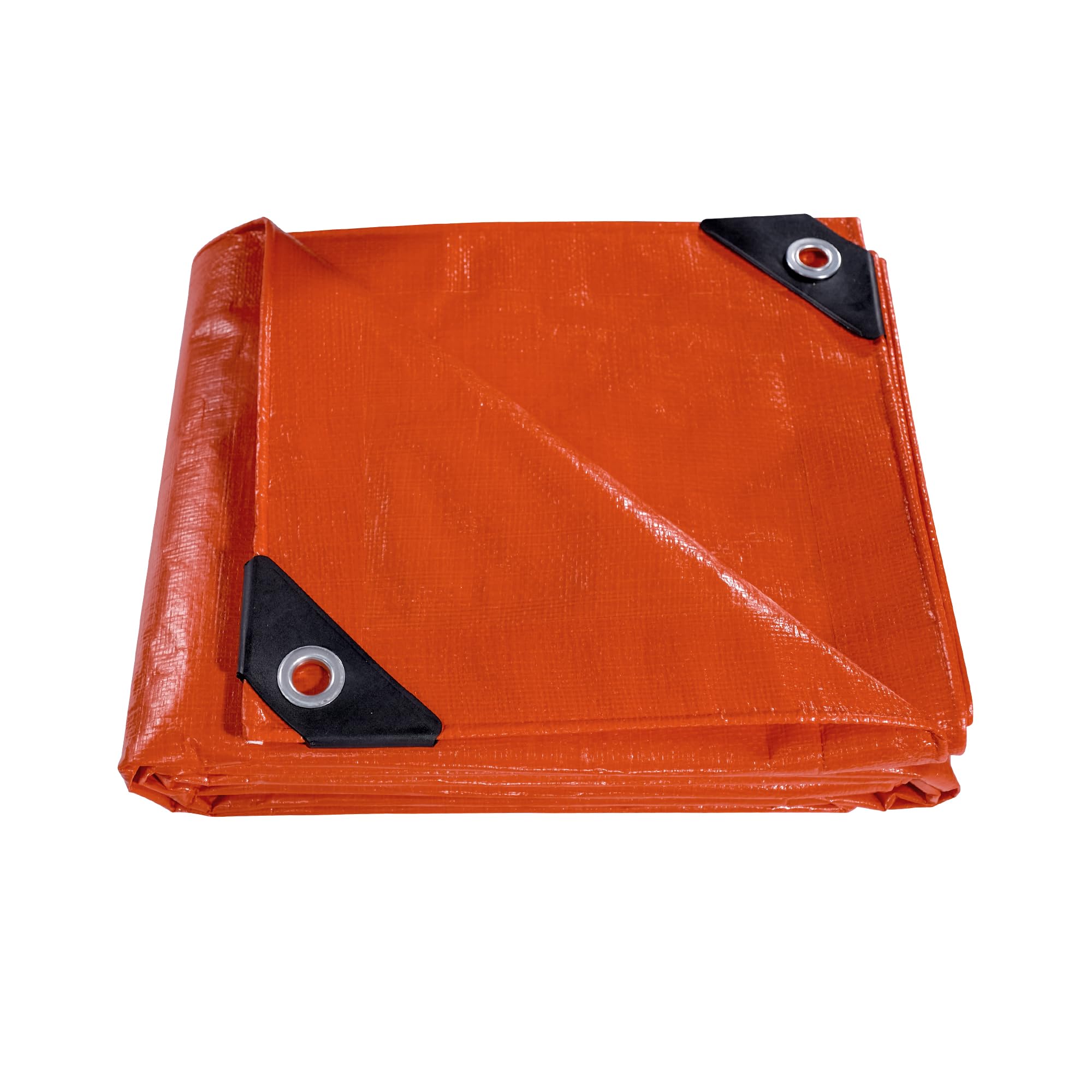 6m x 8m Bâche Imperméable Épaisse 160g/m² Anti-UV Ultra Résistante Bâche Plastique de Protection Extérieur Jardin Bois Extérieur Anti-Pluie Toiture Camping Camion (Orange Vif)