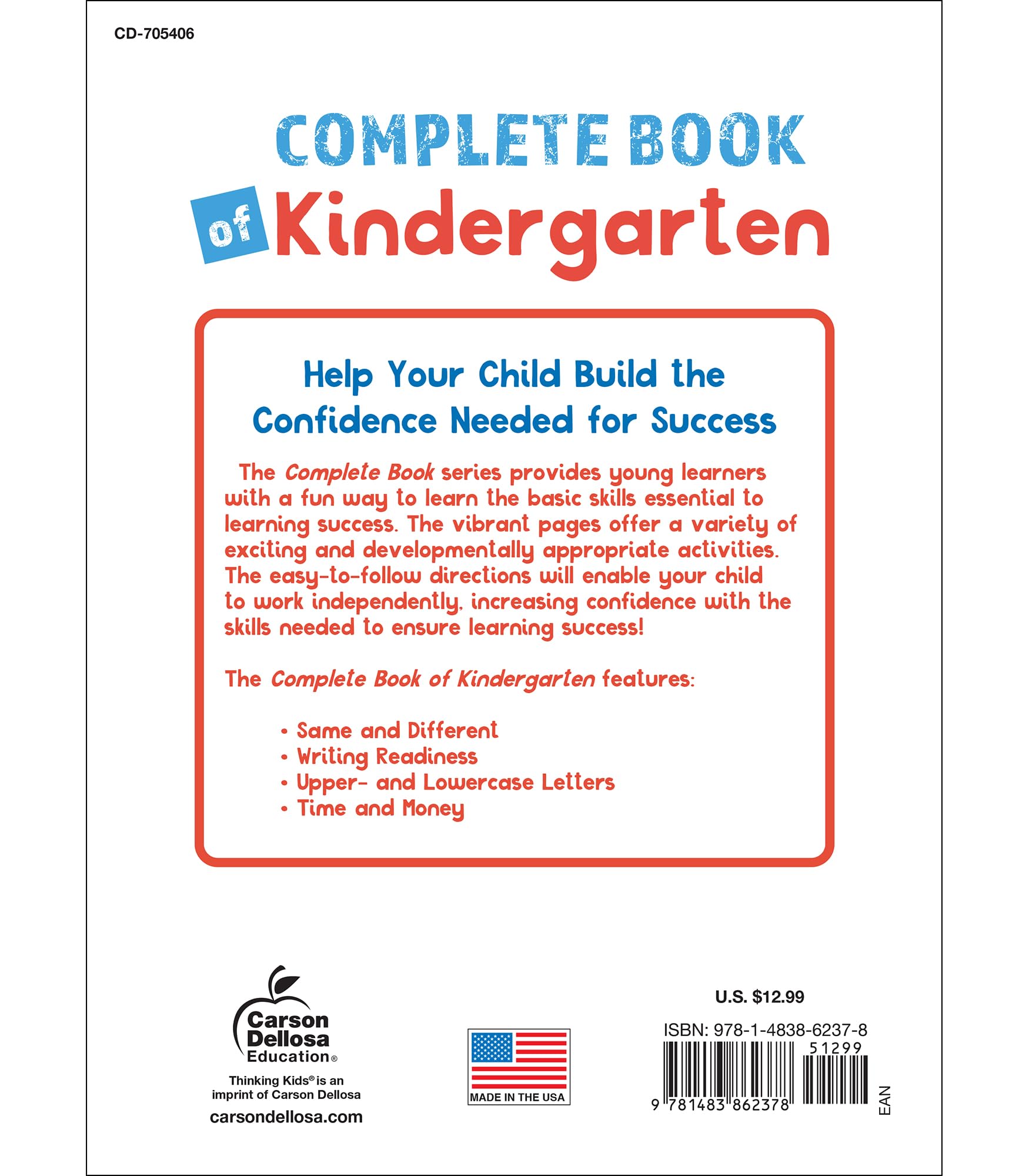 Carson Dellosa Complete Book of Kindergarten Workbook, Activity Book With Alphabet, Reading and Math Readiness, Phonics, Writing Practice, Classroom or Homeschool Curriculum - Image 2