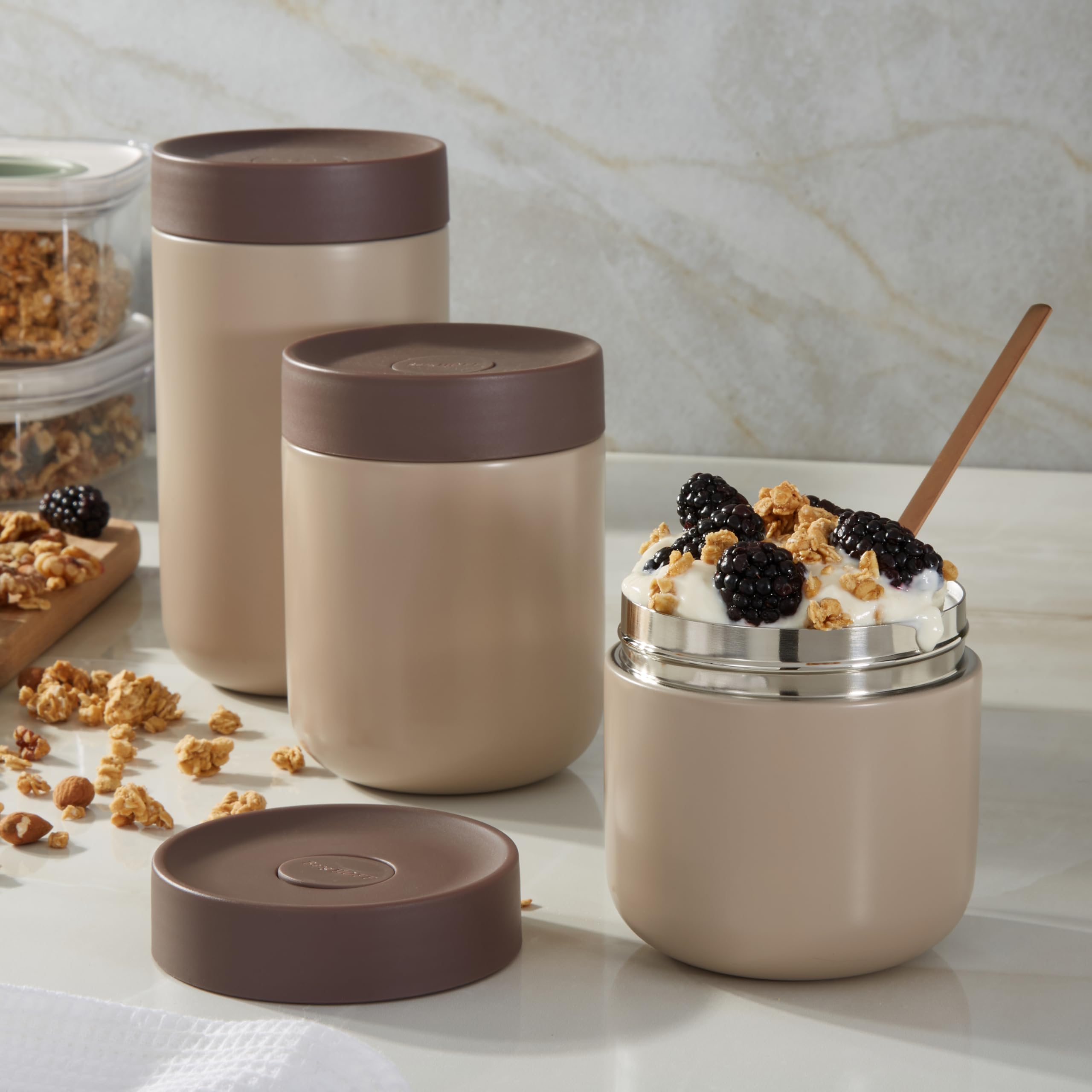 Berghoff Home Contenitore termico per alimenti – 0,35 l – Contenitore termico in acciaio inox – Tazza termica per bevande – Contenitore per il pranzo termico