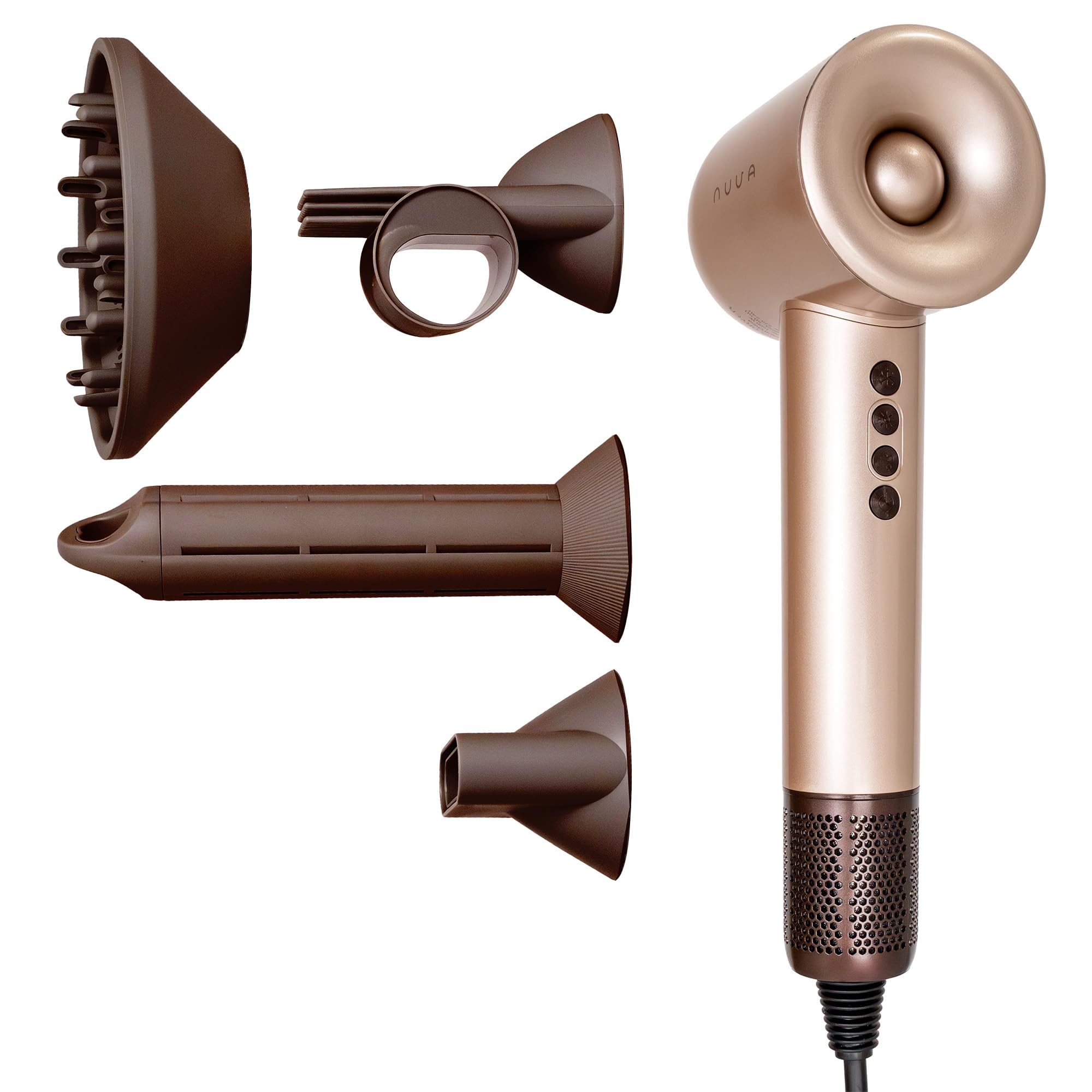 Nuva Hype by Energy Sistem – Secador de pelo 1600W motor BLDC 110000 rpm – Iones negativos anti-frizz – Boquillas magnéticas – Aire frío inteligente – Secado rápido volumen raíces
