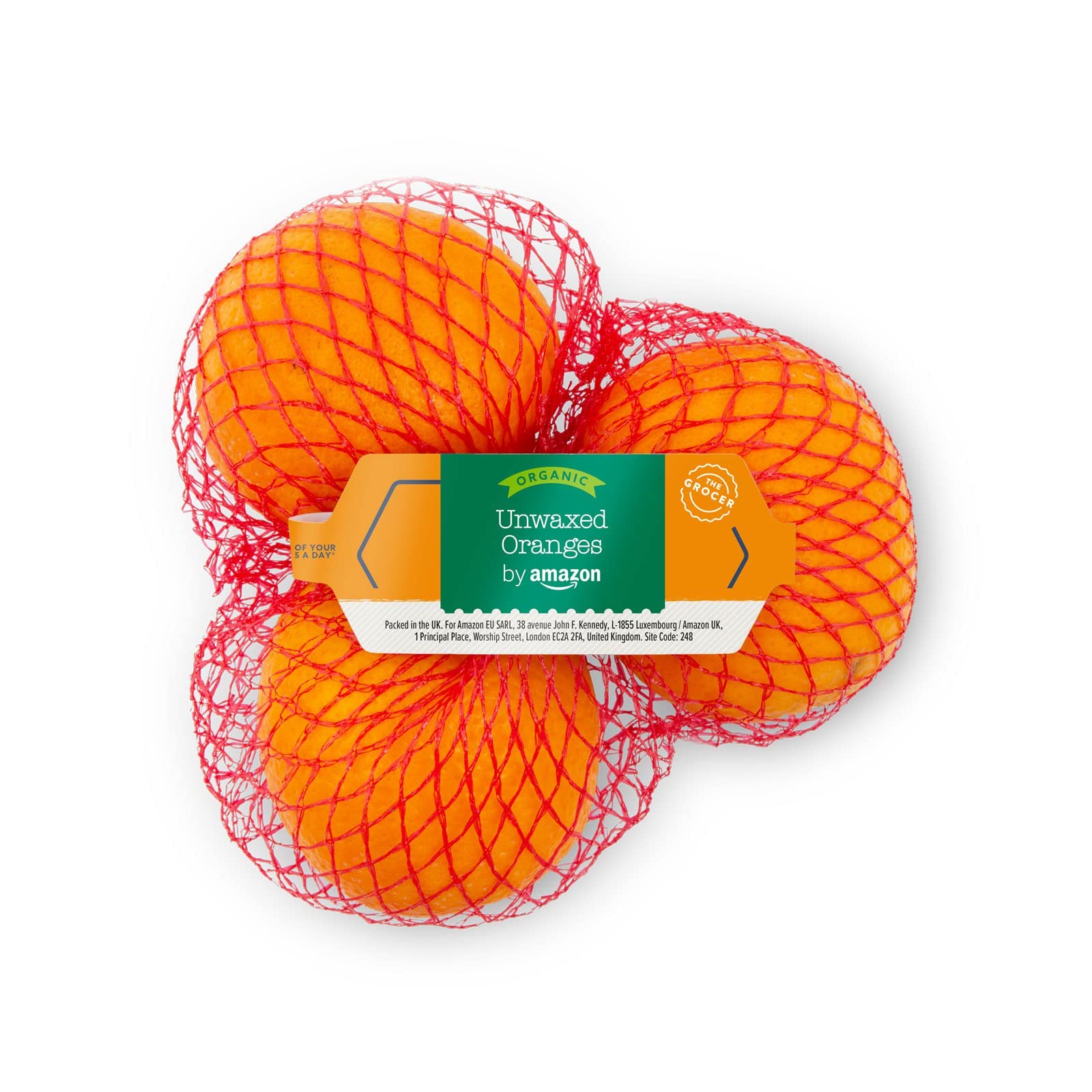 by Amazon Organic Unwaxed Oranges, Pack of 3, Medium