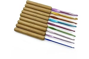 9Pcs Bamboo Crochet Hooks 2.5~6.5mm: An Eco-friendly Crochet Delight for Smooth Stitching