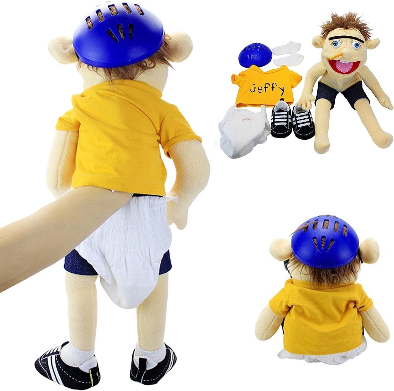 Jeffy Soft Plush Toy Hand Puppet for Play House,58cm/22.5inch