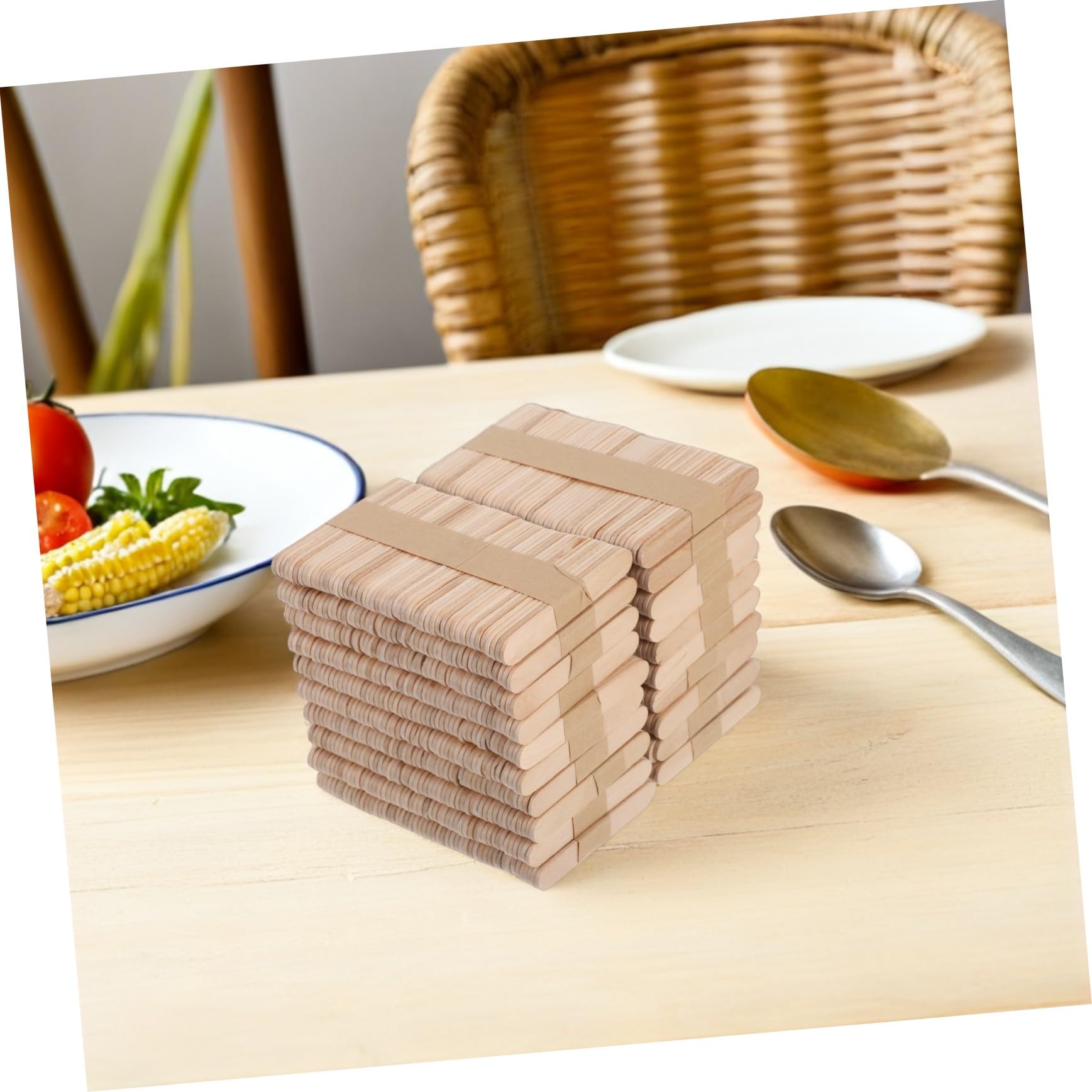 Palitos de Artesanía Pequeños de Madera para Niños 1000 Piezas | Manualidades y Construcción de Modelos, Acabado Natural, Fáciles de Decorar, Uso Multifuncional