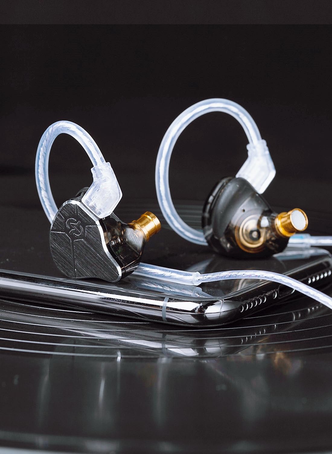 keephifi CCZ BC04 HiFi In Ear Monitor professionali, Auricolari In Ear con filo,1BA+1DD IEM, Auricolari con microfono,cuffie iem auricolari cantanti, Cavo rimovibile 5N OFC 2PIN-Z