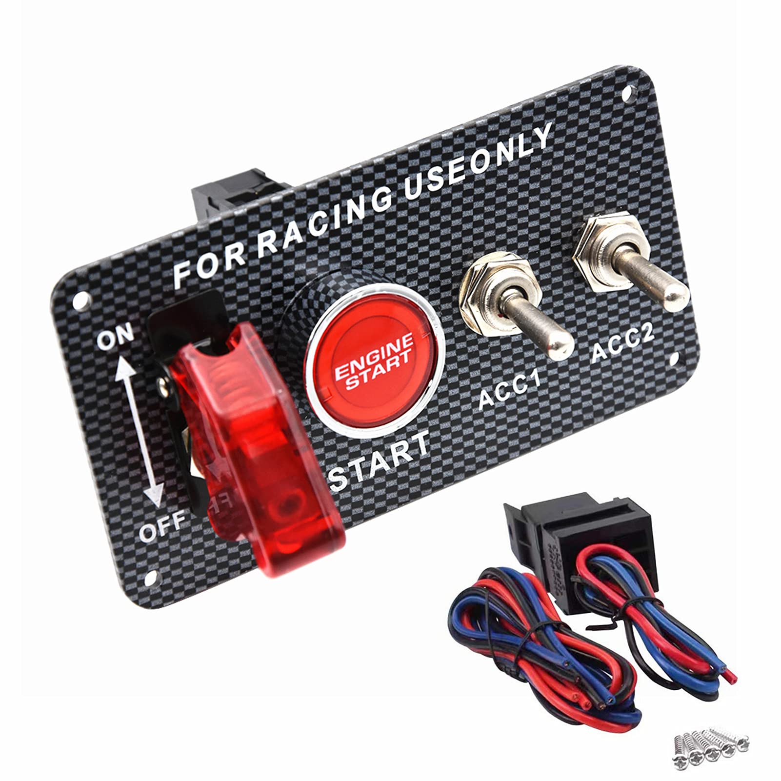Buy INTEFIRE Ignition Switch Panel for Racing Car 4 in 1 Engine Push