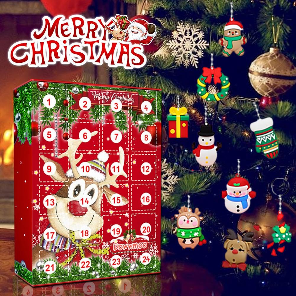 Amazon.co.jp: クリスマスアドベントカレンダーオーナメント24点