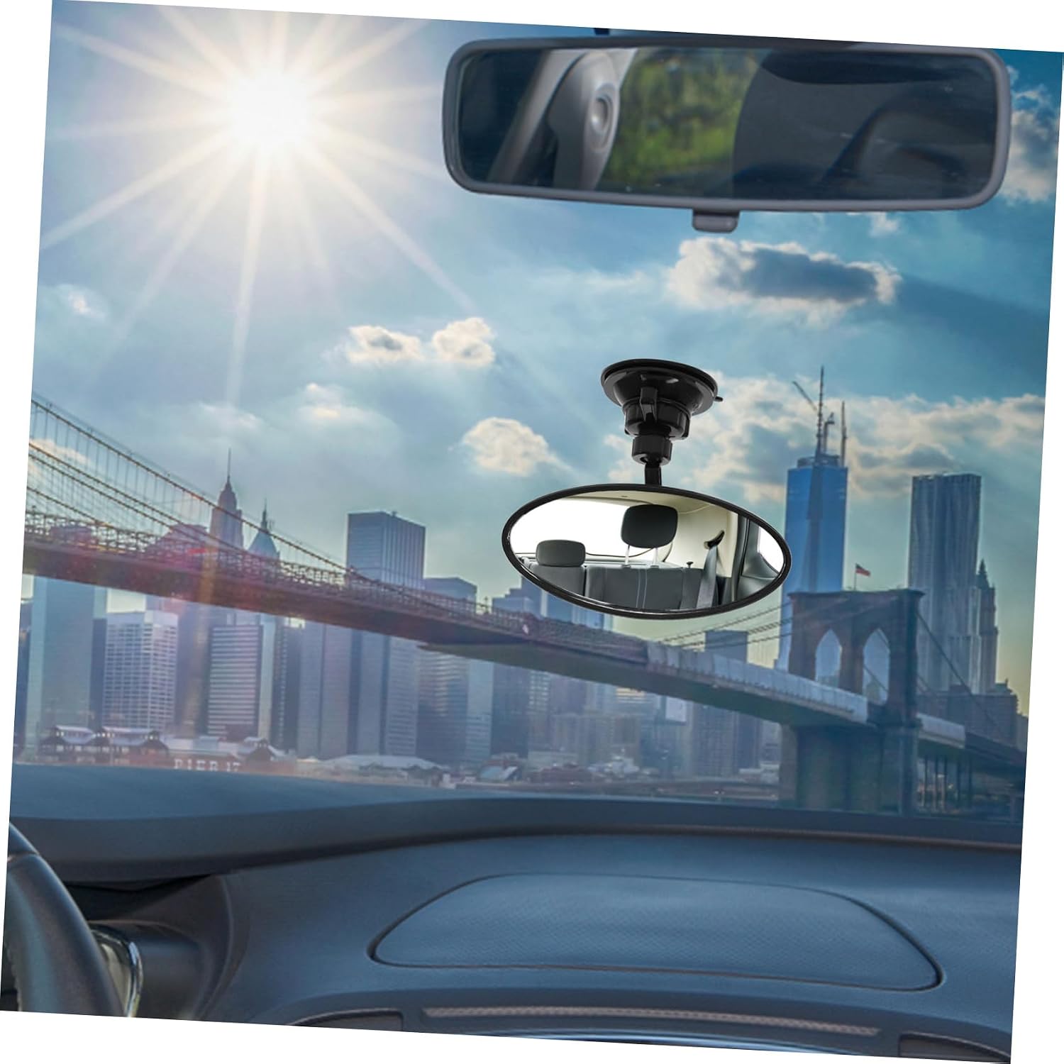 GARVALON 1set Boy Girl Rear View Mirror for Car Adjustable Cup Mirror High Definition Strong and Stable Design for Backseat Monitoring Safety Accessory for Rear Facing Boy Girl