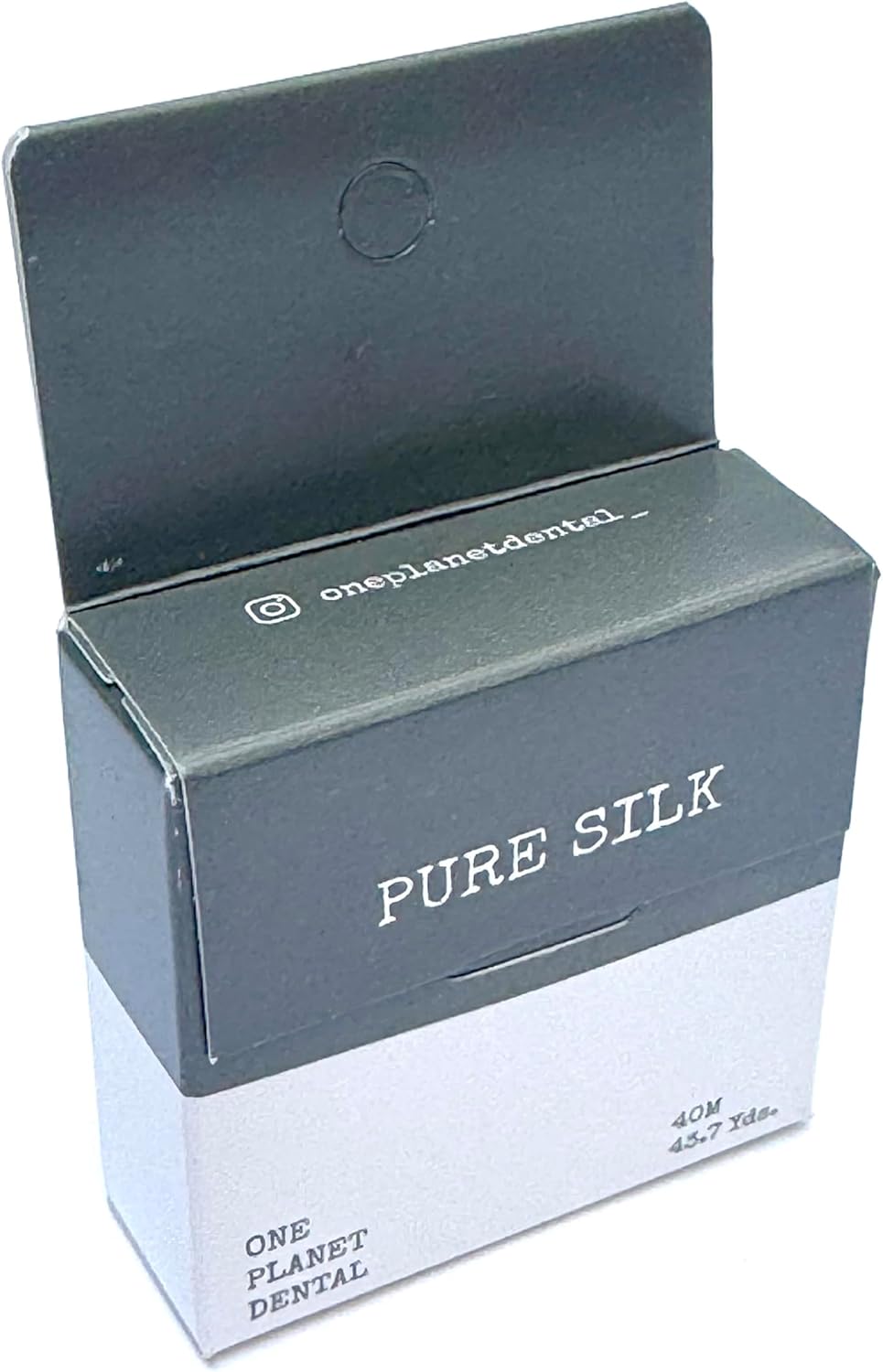 Biodegradable Silk Dental Floss |Zero Waste Floss | NoPFAS |Teflon Free Floss | Peppermint Oil | 43 Yards | Shatter Proof Cardboard Box | Plastic Free | Natural Candelila Wax