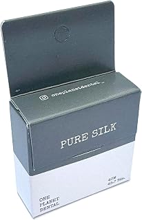 Biodegradable Silk Dental Floss |Zero Waste Floss | NoPFAS |Teflon Free Floss | Peppermint Oil | 43 Yards | Shatter Proof Cardboard Box | Plastic Free | Natural Candelila Wax