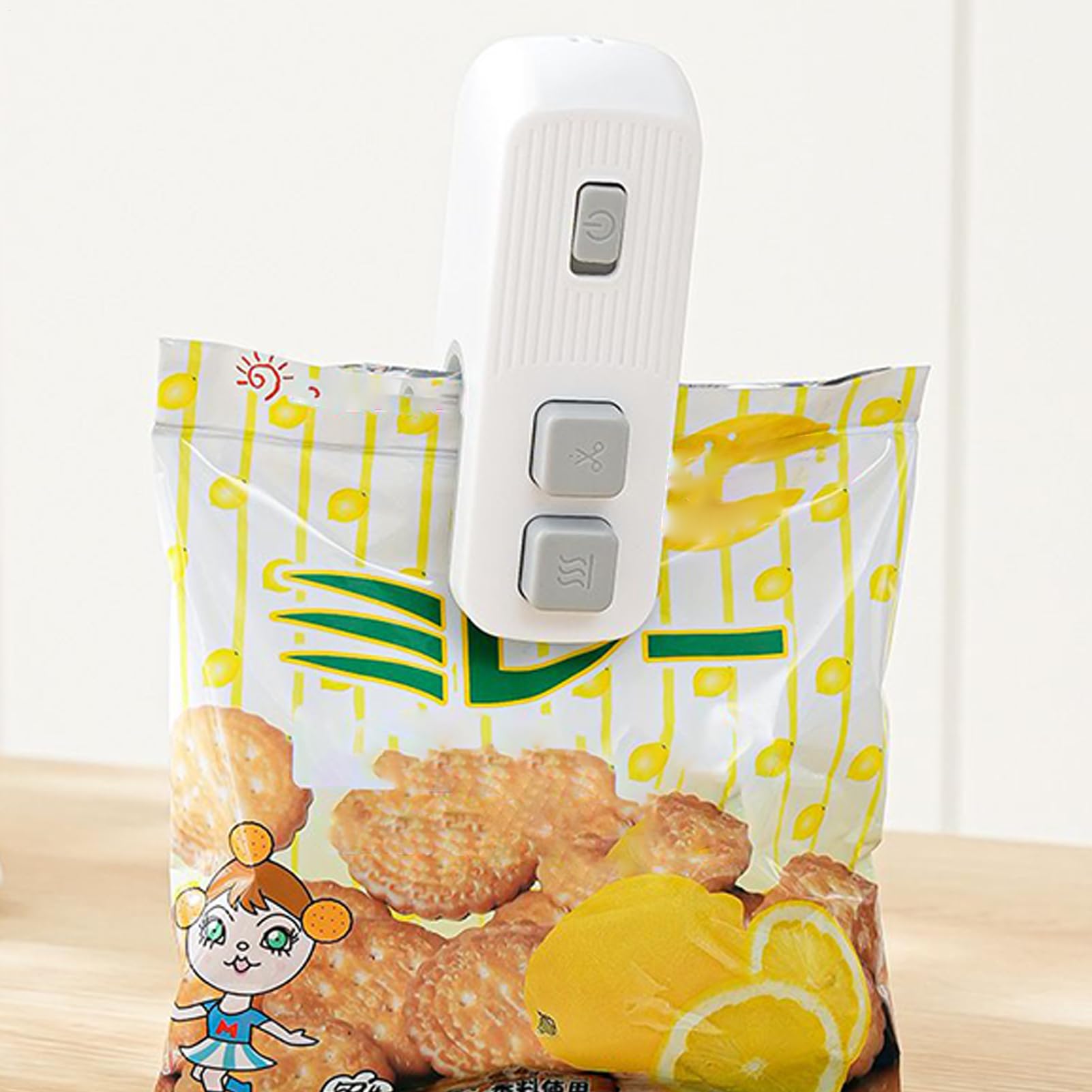 Scelleur de sac à goûter | Scellant compact – Fermeture hermétique réutilisable pour la maison – Support alimentaire pour le rangement de la cuisine
