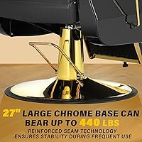 Vista 8 de Silla de Barbero Sillas de Salón para Estilista de Cabello Hidráulica de Alta Resistencia Reclinable para Salón Barbería Estilista de Cabello Hogar