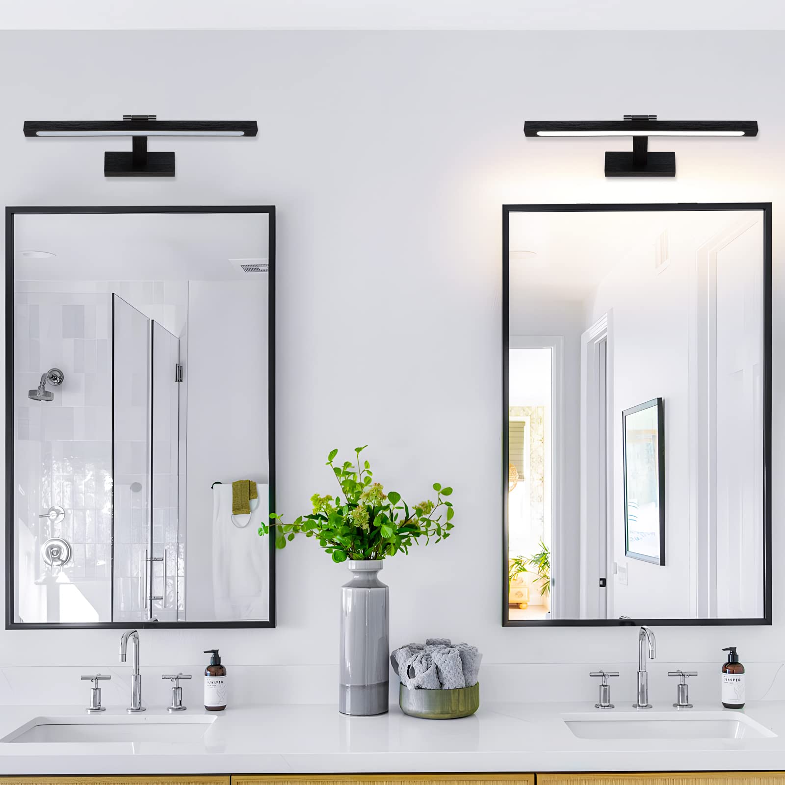 LED Badezimmer Spiegel Lampe 40cm 8W, 270° drehbar Spiegellampe Bad Spiegelleuchte Bad Lampe, 3 Farbtemperatur Einstellungen LED Badezimmer Spiegel IP44 Schminklicht 3000K/4500K/6000K