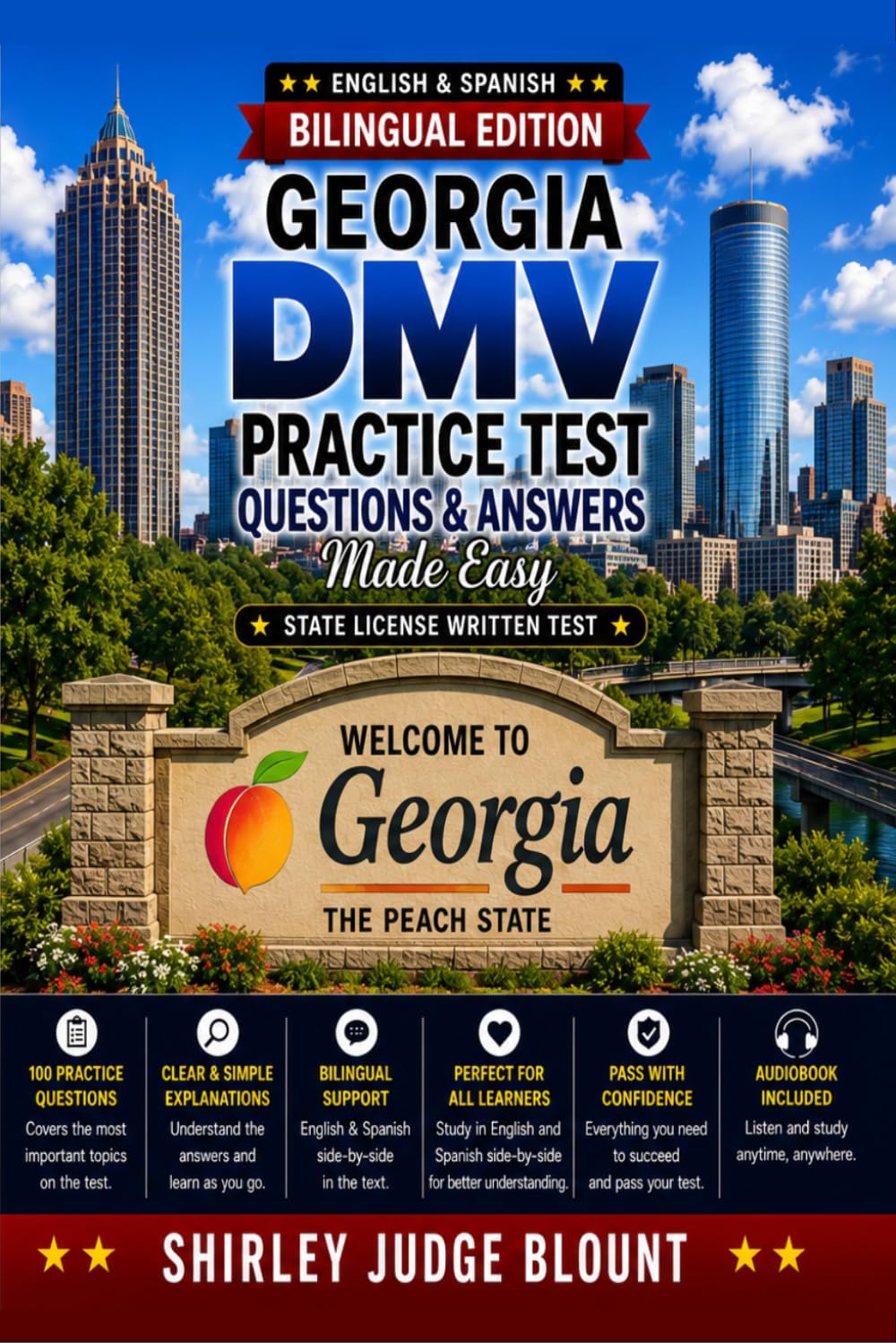 Georgia DMV English Test Made Easy™: Driver’s License Written Test Study Guide with Practice Questions | English & Spanish Edition