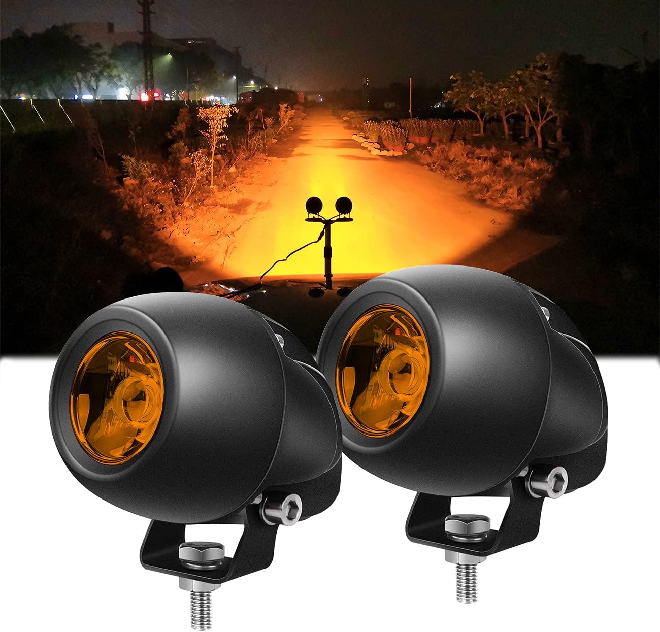Chelhead Compact Amber 2 inch 20W Led Fog Lights 2 PCS 7D