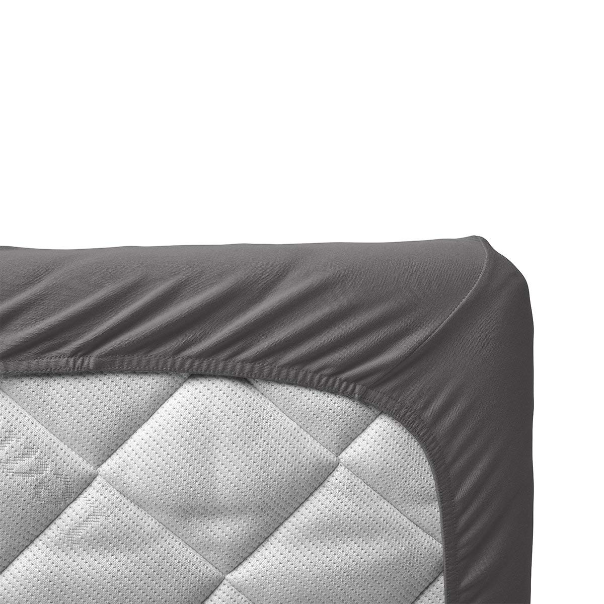 Leander prześcieradła z gumką – 2 sztuki do łóżeczka dziecięcego Leander + Luna łóżeczko dziecięce 140 x 70 cm – kolor: cool grey