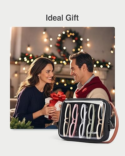 Miniatura 9 de Luxtude Travel Sunglasses Organizer Case for Women Men, Glasses Case Multiple Pairs wAdjustable Slot, Clear Sunglass Storage