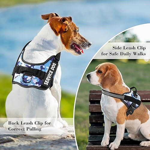 Miniatura 5 de MUMUPET - Arnés para perro guía, fácil de poner y quitar, arnés de chaleco para mascotas, reflectante 3M, transpirable y fácil de ajustar, con mango