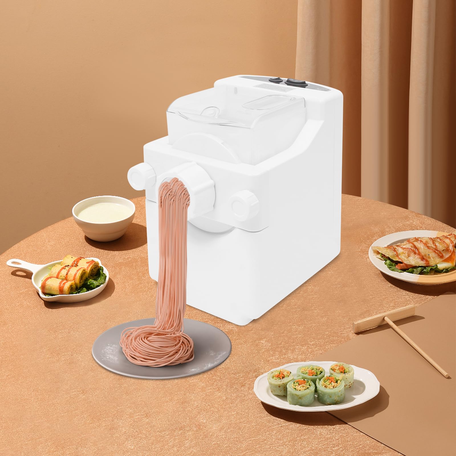 Macchina per pasta elettrica, con 9 forme, motore in rame puro 55-60rpm fino a 500 g, per pasta e gnocchi, pelle gnocchi, frutta e verdura