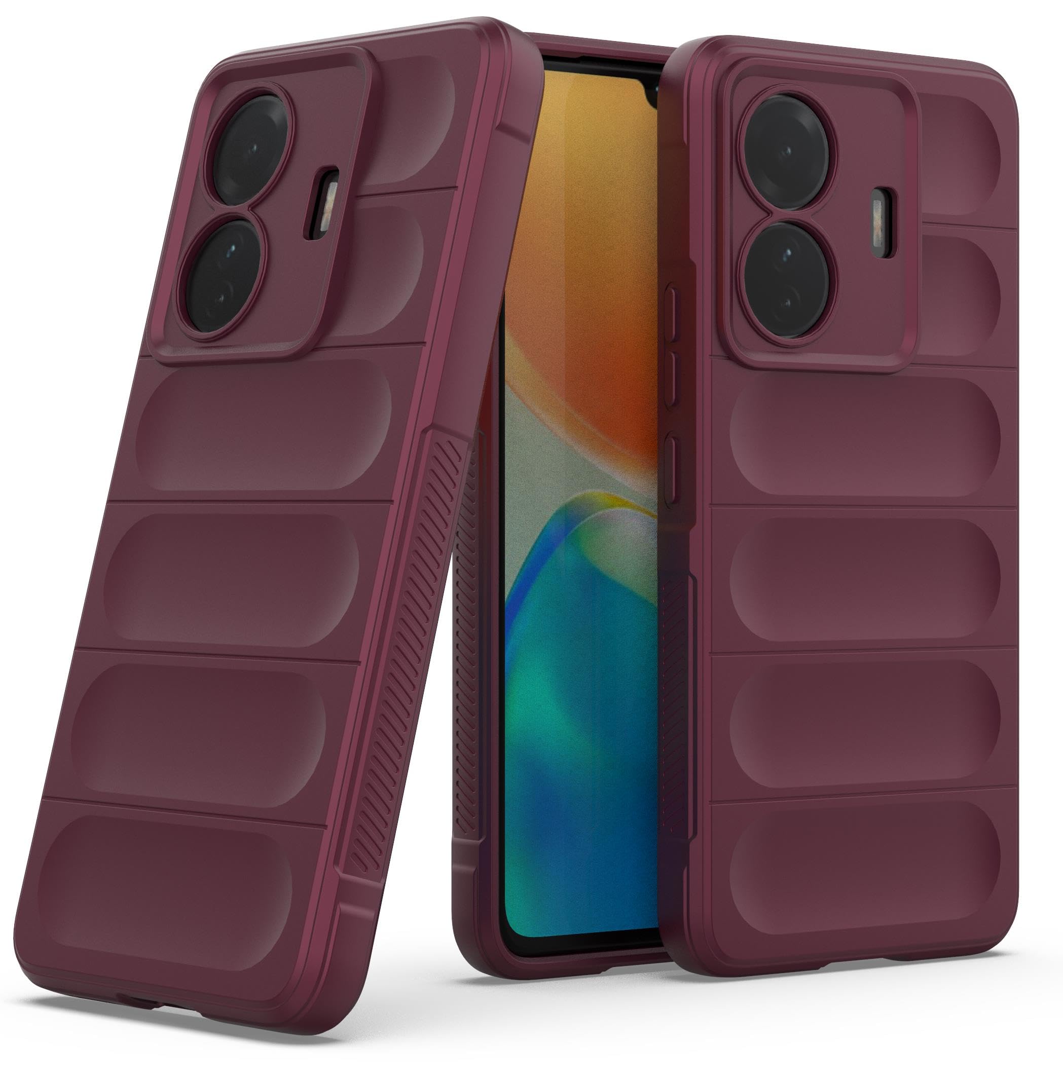 Gorilion Compatible for [ IQOO Z6 Pro 5G / Vivo T1 Pro 5G ] Matte Soft Liquid Silicone Magic Back Case Cover for [ IQOO Z6 Pro 5G / Vivo T1 Pro 5G ] | All-Round Camera Protection - Plum (B0CJPY9RMX) Amazon Price History, Amazon Price Tracker