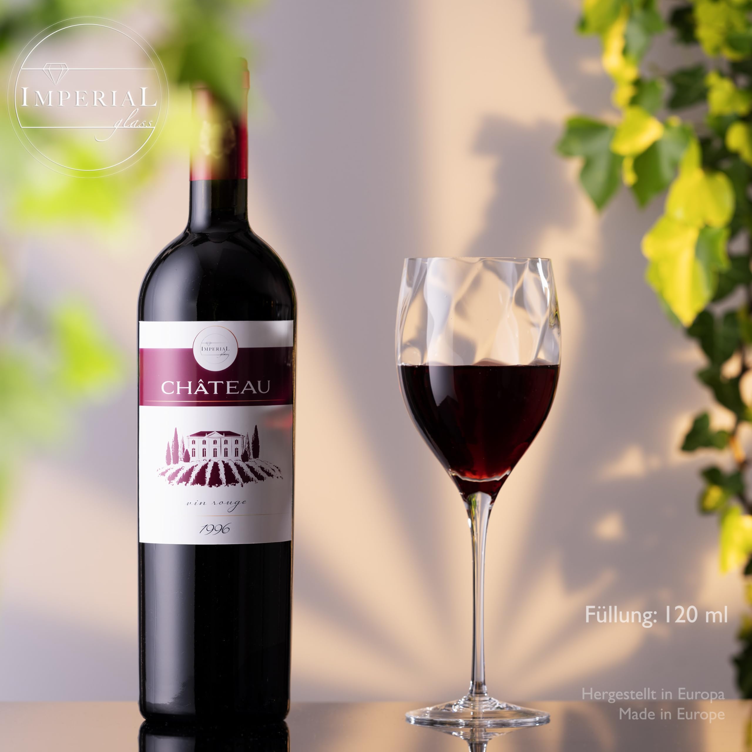 Imperial - Copas de vino tinto (350 ml, 2 piezas, hechas a mano)