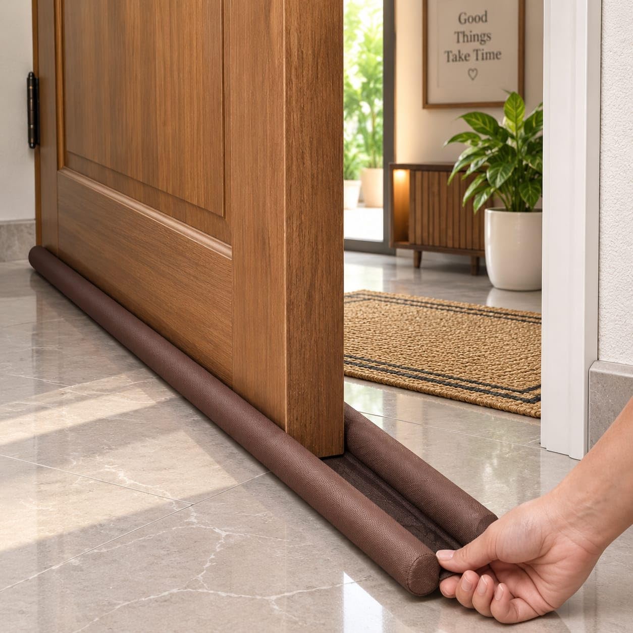 Premuim (Pack of 5, 39 Inches) Door Guard – Bottom Seal Strip Gap Filler for Doors | Soundproof, Noise Reduction, Energy Saving, Dust & Insect, Rat Protector, Door Strip for Home,Office,Outdoor-picture-22