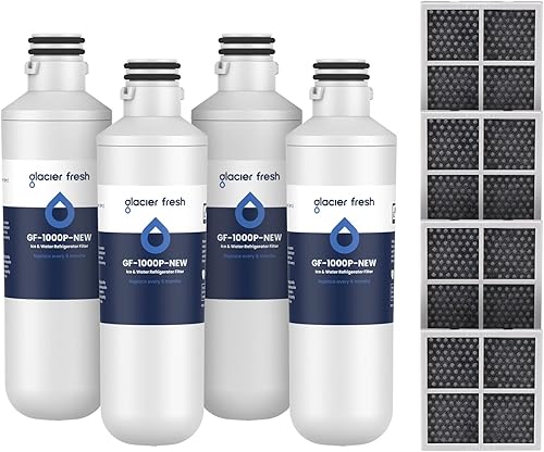 GLACIER FRESH LT1000PC Filtro de agua de repuesto, compatible con LT1000PCPCS, LT1000PC, LT-1000PC filtro de agua y LT120F ADQ7334008 filtro de aire