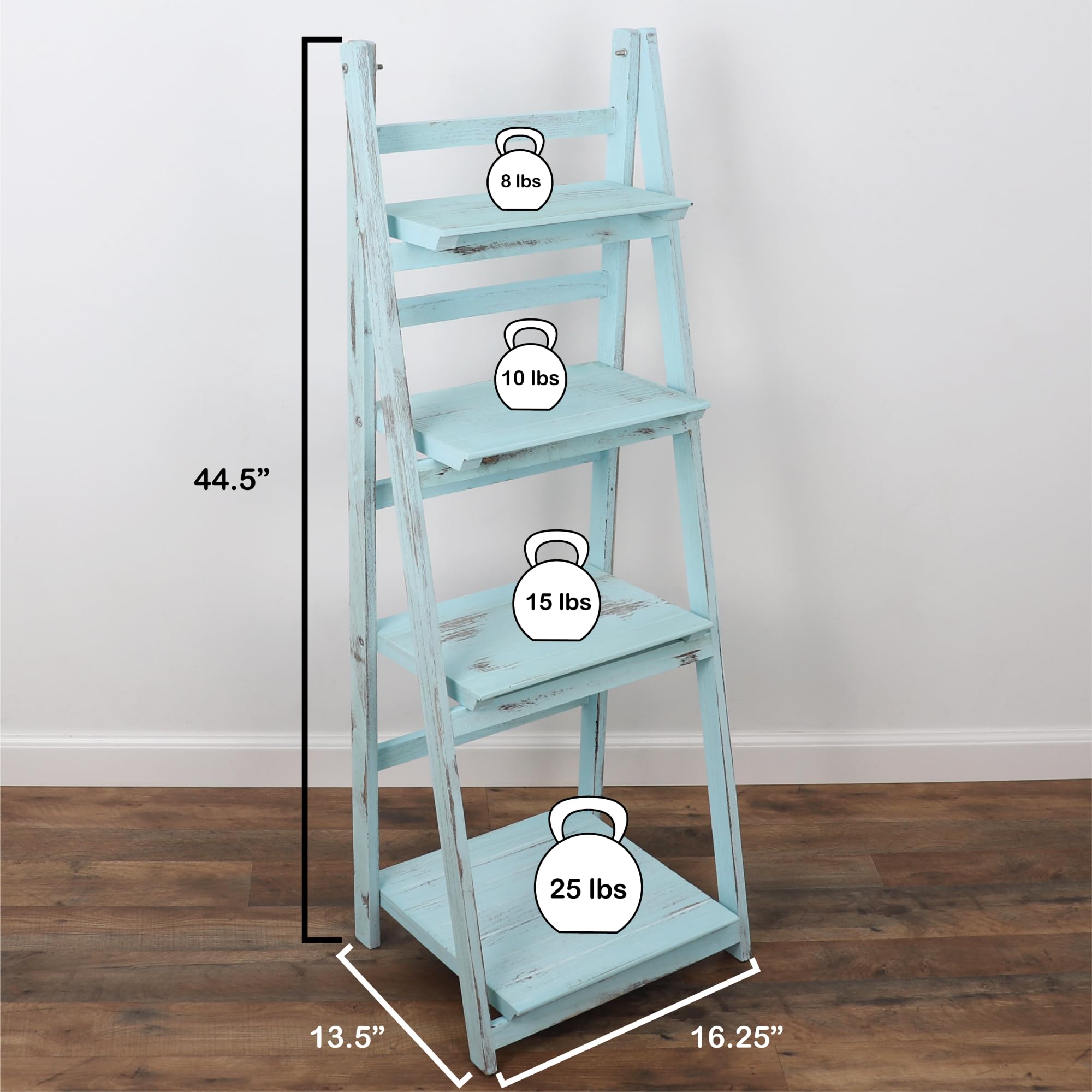 Amazon.com: Ladder Shelf - Distressed Bookshelf - Rustic Ladder