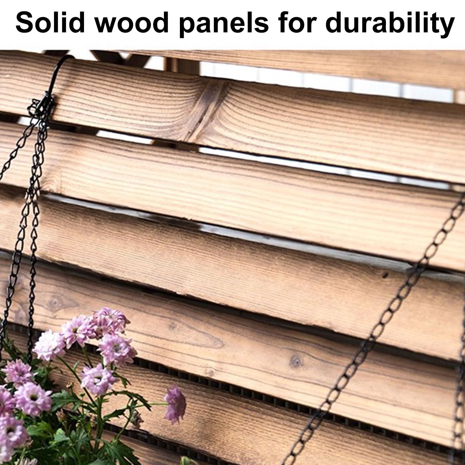 Funda de madera para aire acondicionado exterior, diseño sin excavación, soporte para macetas, 4 paneles, marrón, 80 x 32 x 70 cm, protector de jardín resistente a la intemperie