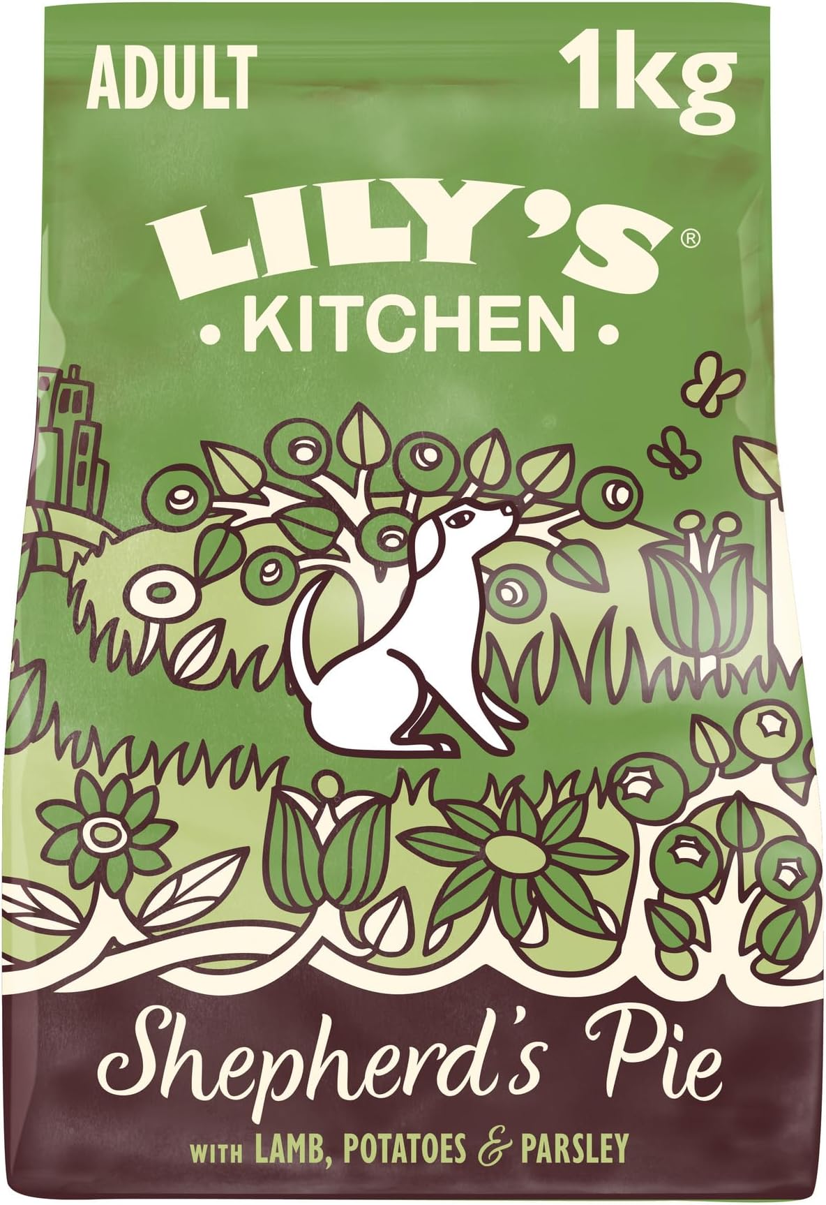 Lily's Kitchen Natural Grain Free Complete Adult Dry Dog Food - Lamb Shepherd's Pie, 1 kg