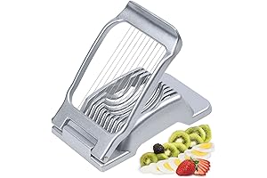 Egg Slicer for Hard Boiled Eggs Heavy Duty Fruit Cutter with Stainless Steel Wire