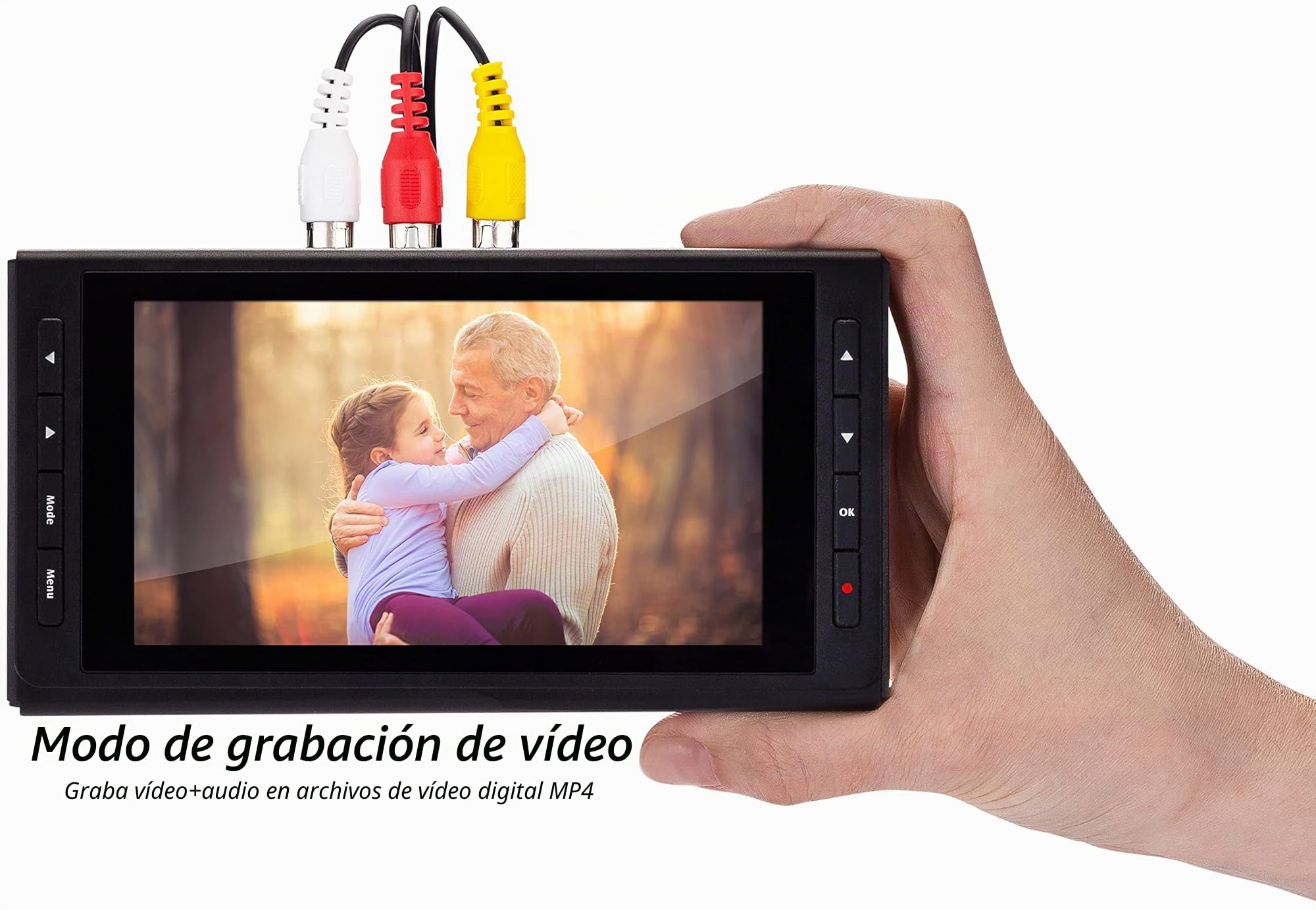 ClearClick Convertidor de vídeo a digital 3.0 (tercera generación): graba video y audio de VCR, VHS, AV, RCA, Hi8, videocámara, DVD, tocadiscos, cintas de casete