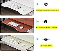 Vista 3 de V3VOGUE Extensor de escritorio, bandeja para teclado y cajón debajo del escritorio, estante ergonómico multiusos de almacenamiento, con soporte