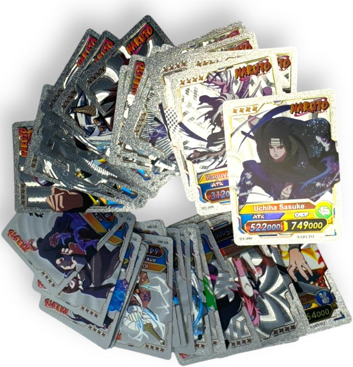 TD Creation Naruto Anime Trading Card Set – Premium Collector’s Edition for Anime Fans and Gamers (Silver)