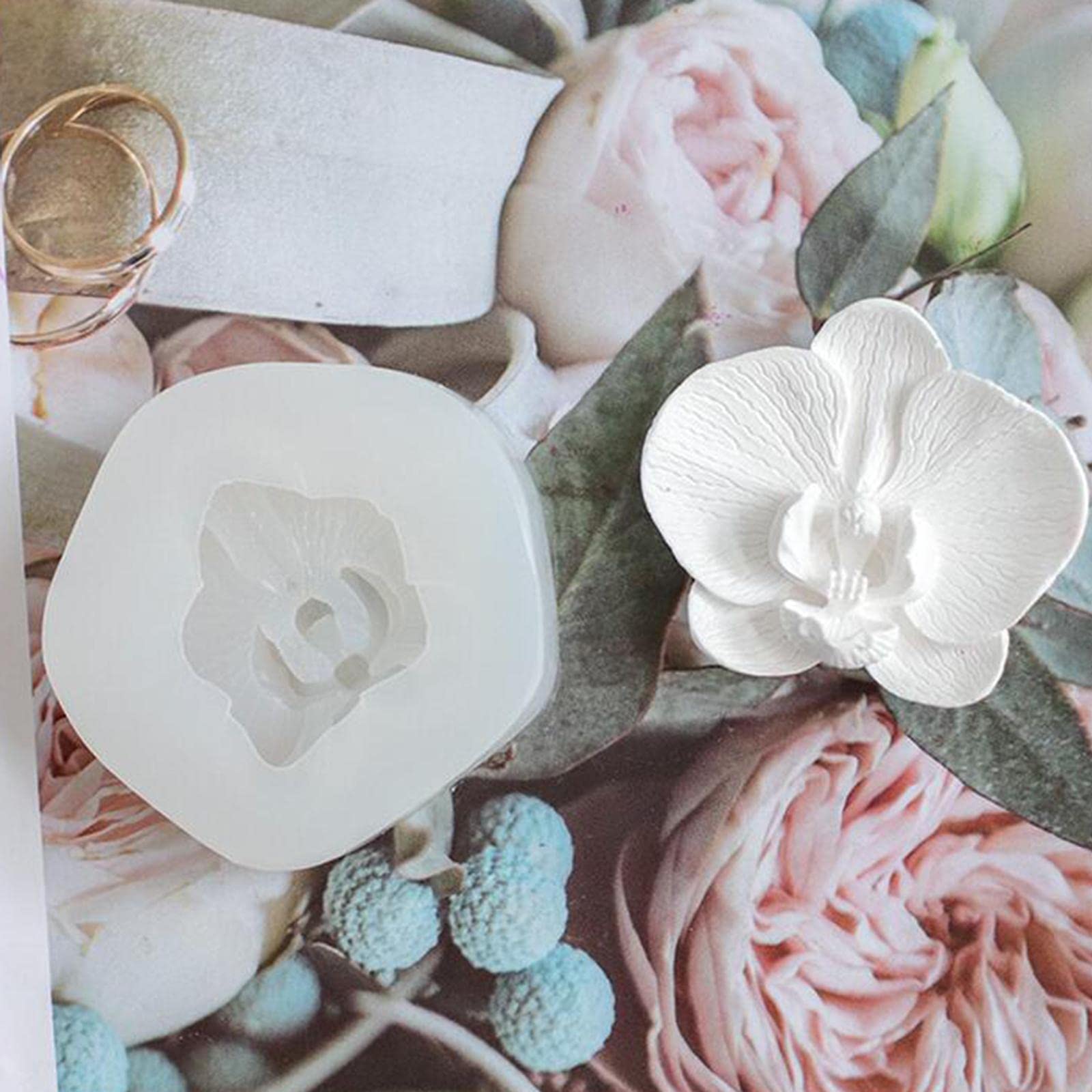 10 zestawów kwiatowych silikonowych form do świec mydło formy do aromaterapii świece rzemiosło dekoracja, Phalaenopsis