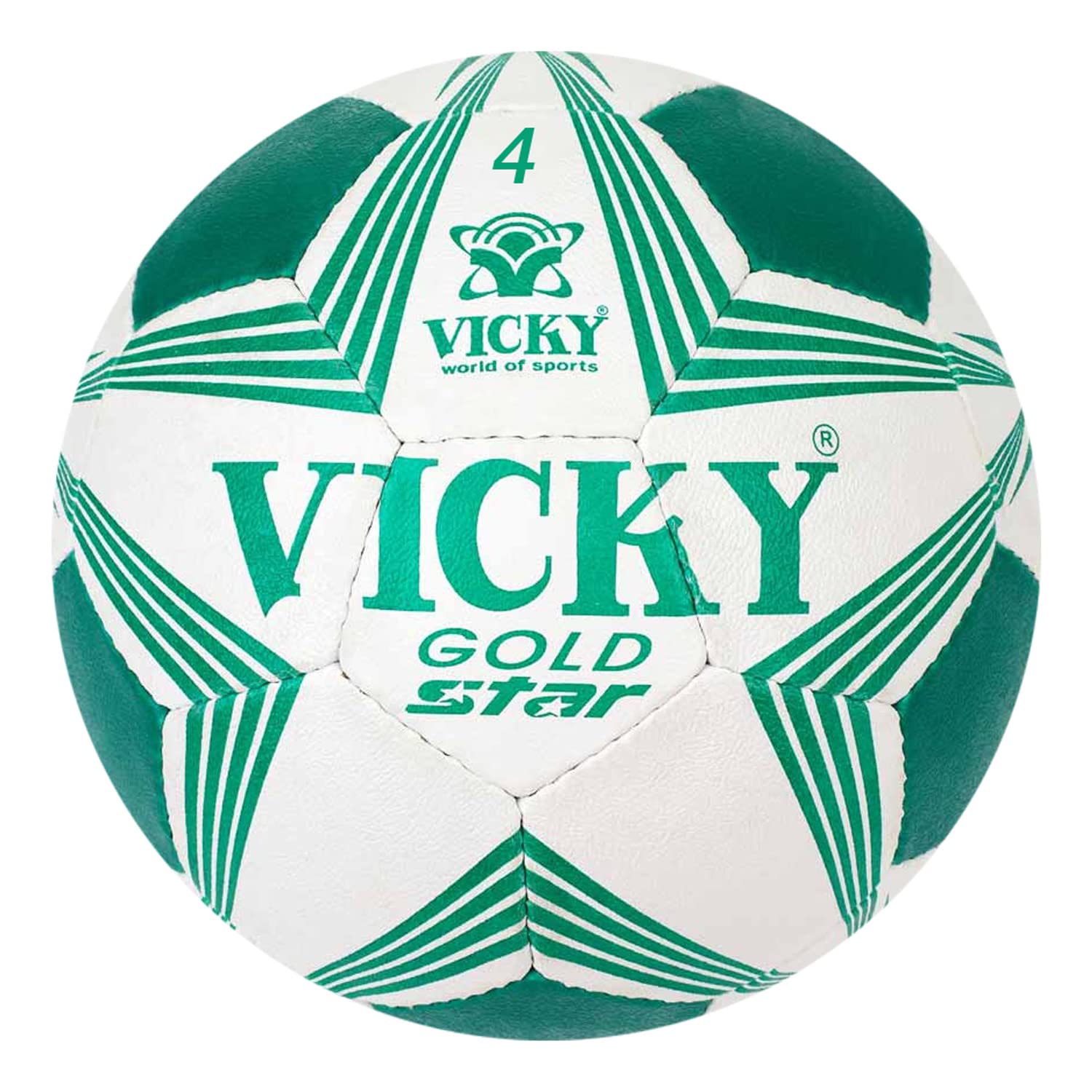 Vicky Gold Star Football Hand Sewn Synthetic 2-Ply Design Ideal for Outdoor Soccer Practicing & Training- Green & White, Size-4 (B088BNDWTS) Amazon Price History, Amazon Price Tracker