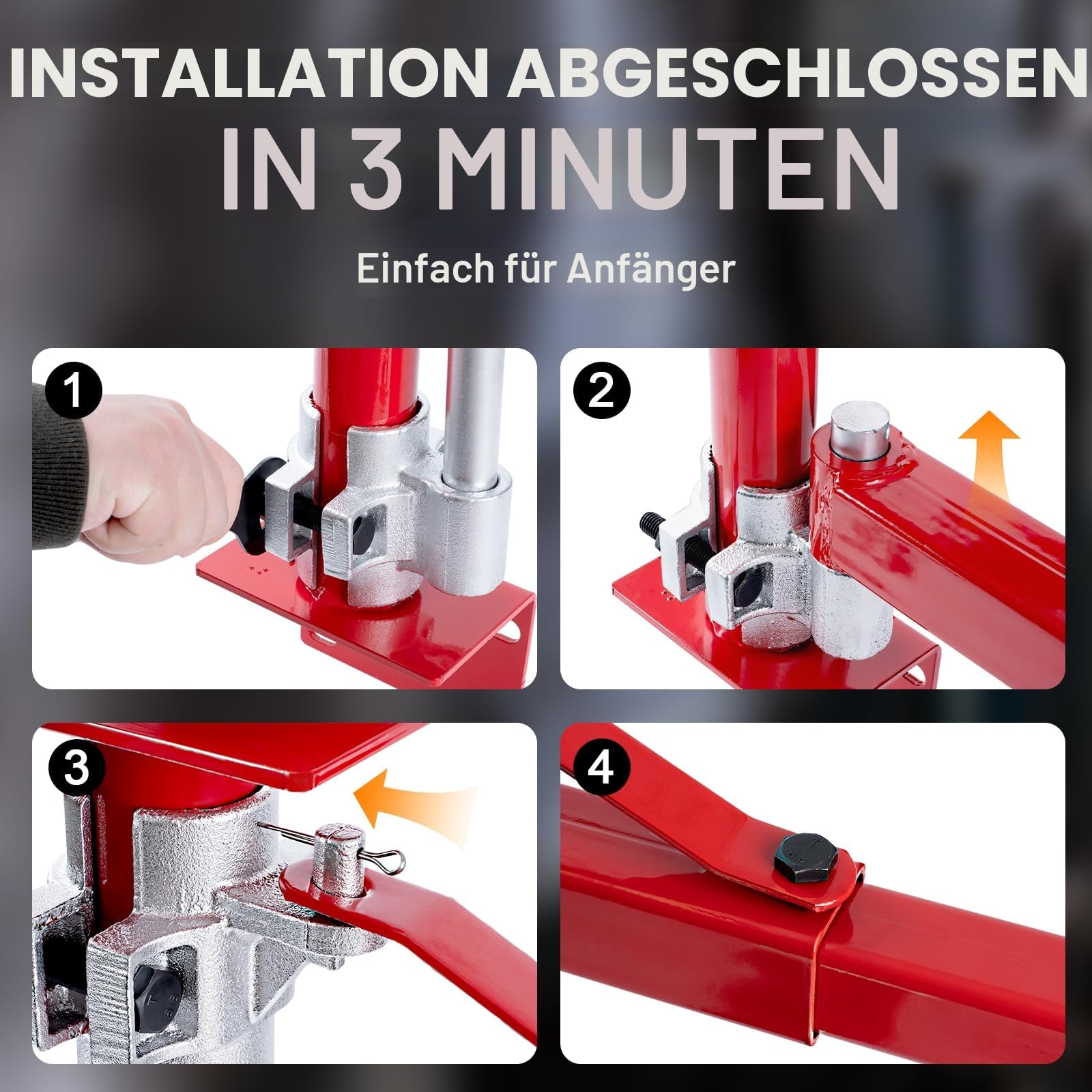 TEENO Elektrischer Hebezeug-Stützarm 200-600 kg Tragkraft Schwenkarm Stahl 180° schwenkbar für Werkstatt Garage