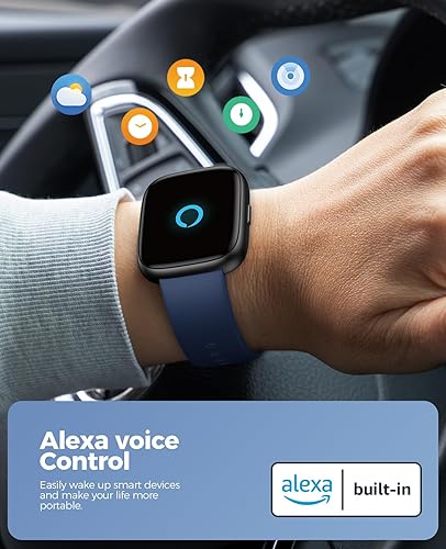 Miniatura 5 de SOUYIE Reloj inteligente con más de 100 modos deportivos, Alexa integrado, pantalla táctil personalizable HD de 1.83 pulgadas, IP68 impermeable,