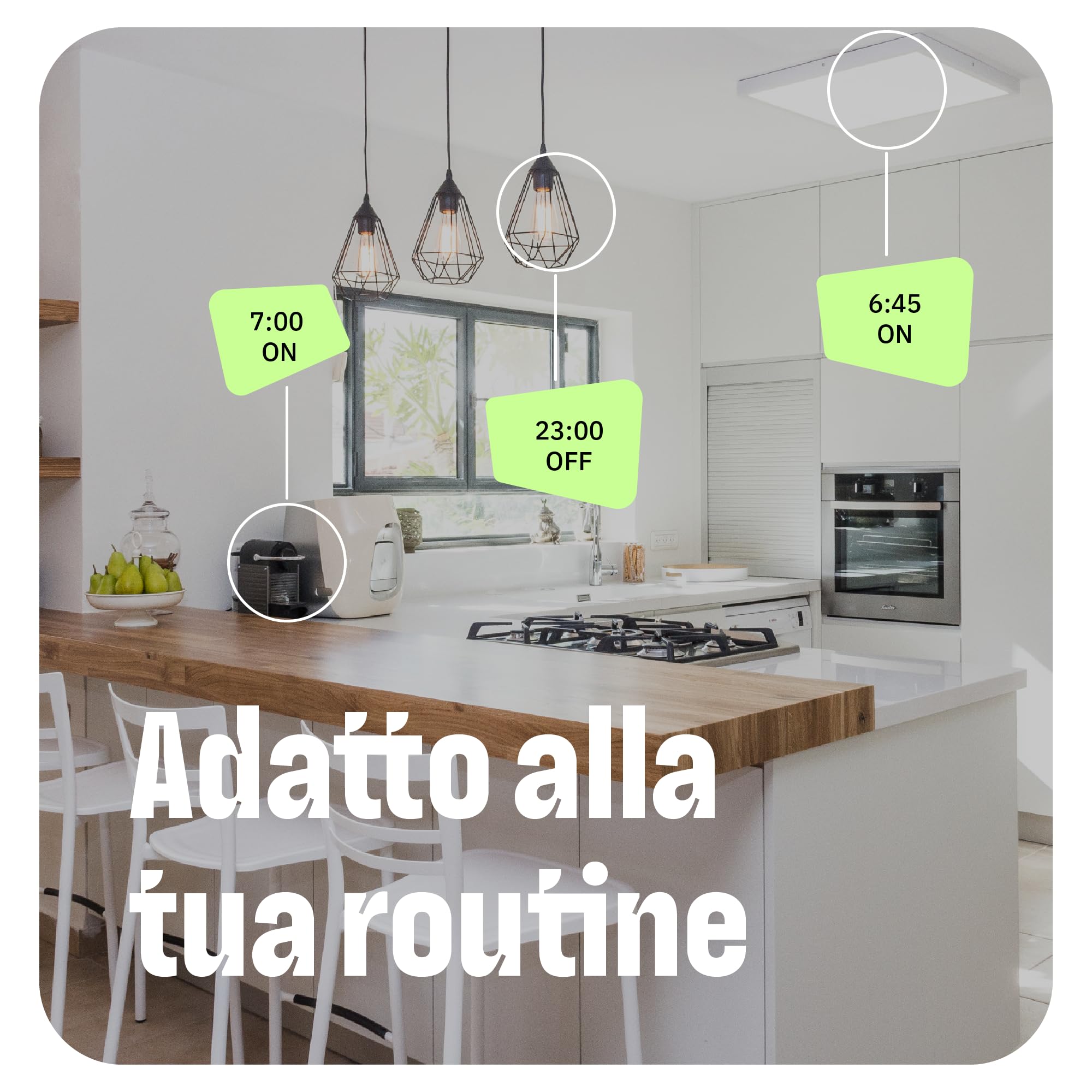OMAJIN by Netatmo Set di 3 prese intelligenti, Timer, Monitoraggio Consumo, Controllo Remoto, Spegnimento Ritardato, Risparmio Energetico, Wi-Fi 2.4GHz/Bluetooth, 16A/3680W, senza hub, OBU-3SP-SK