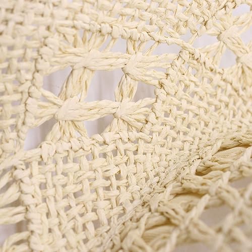 Miniatura 4 de Sombrero de vaquero occidental de verano para mujeres y hombres, sombrero de paja moldeable, sombrero de sol ahuecado, sombrero de playa con cuerda