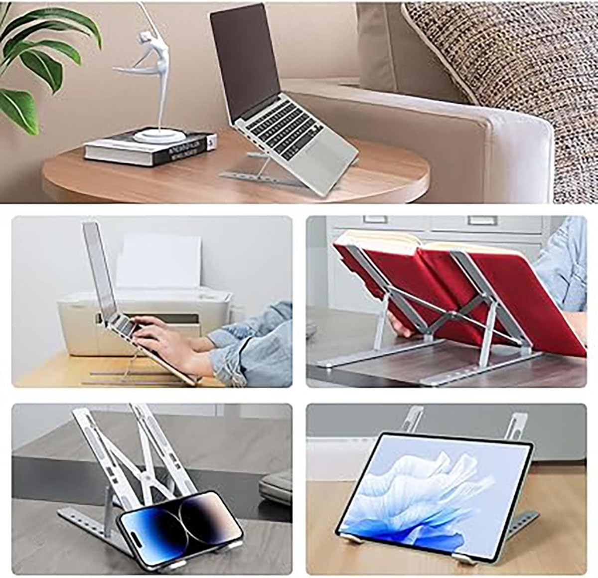 Soporte portátil para portátil Acer Aspire 5, ergonómico de 6 niveles de ángulos, ajustable, soporte elevador de ABS compatible con laptop