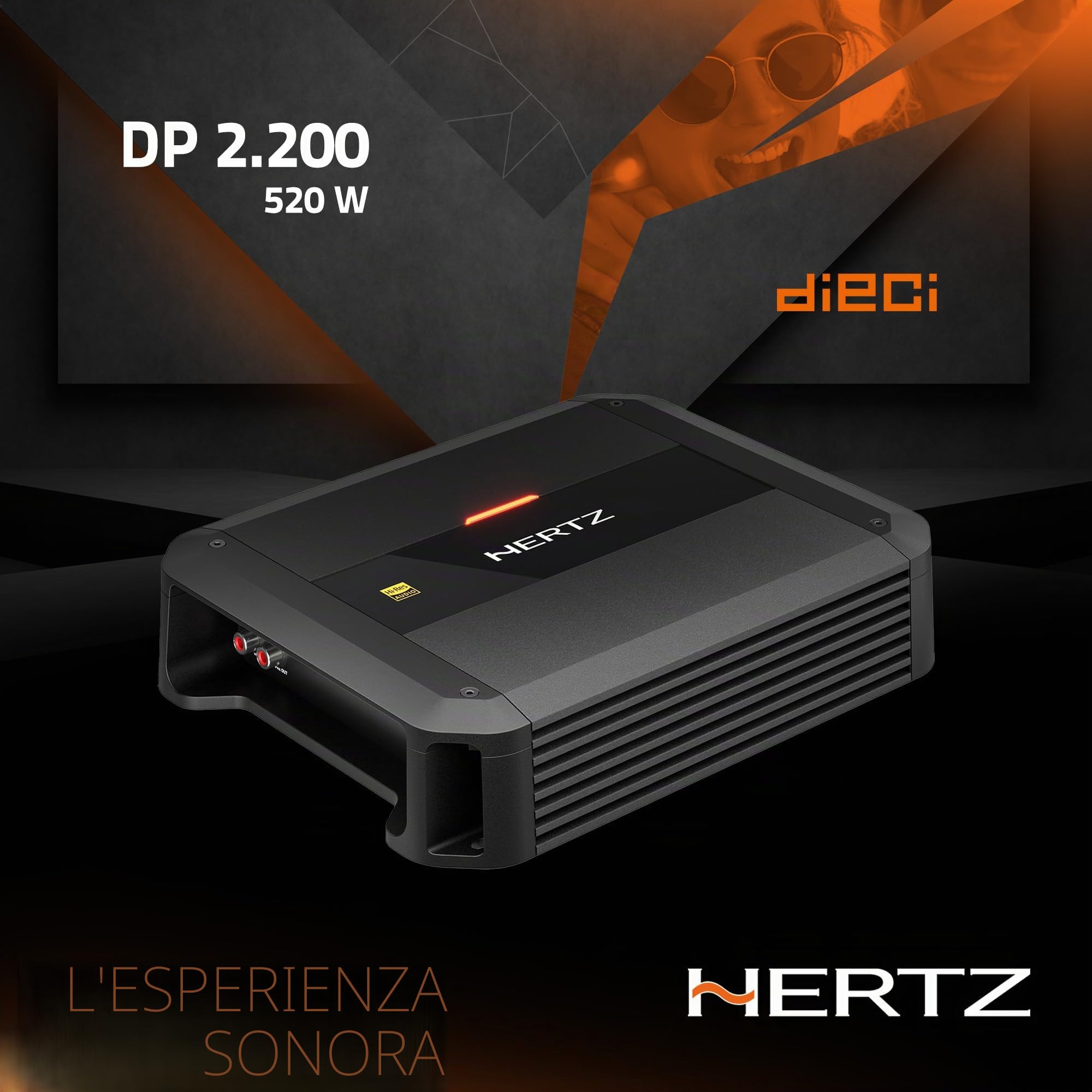Hertz Bundle DBX 30.3 + DP 2.200 – Sistema Subwoofer Auto 30 cm in Box Reflex + Amplificatore 2 Canali Classe AB, 4 Ohm, Bassi Potenti e Dinamici