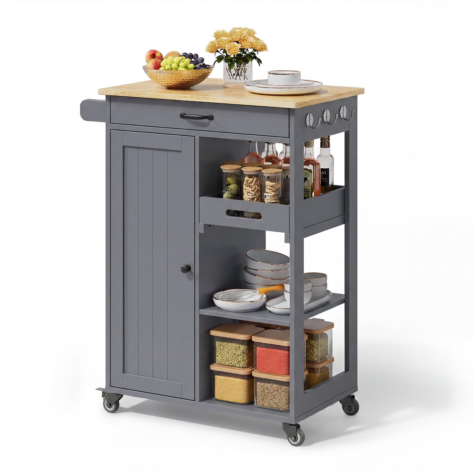 Gizoon Kitchen Cart, Rolling Kitchen Island Cart