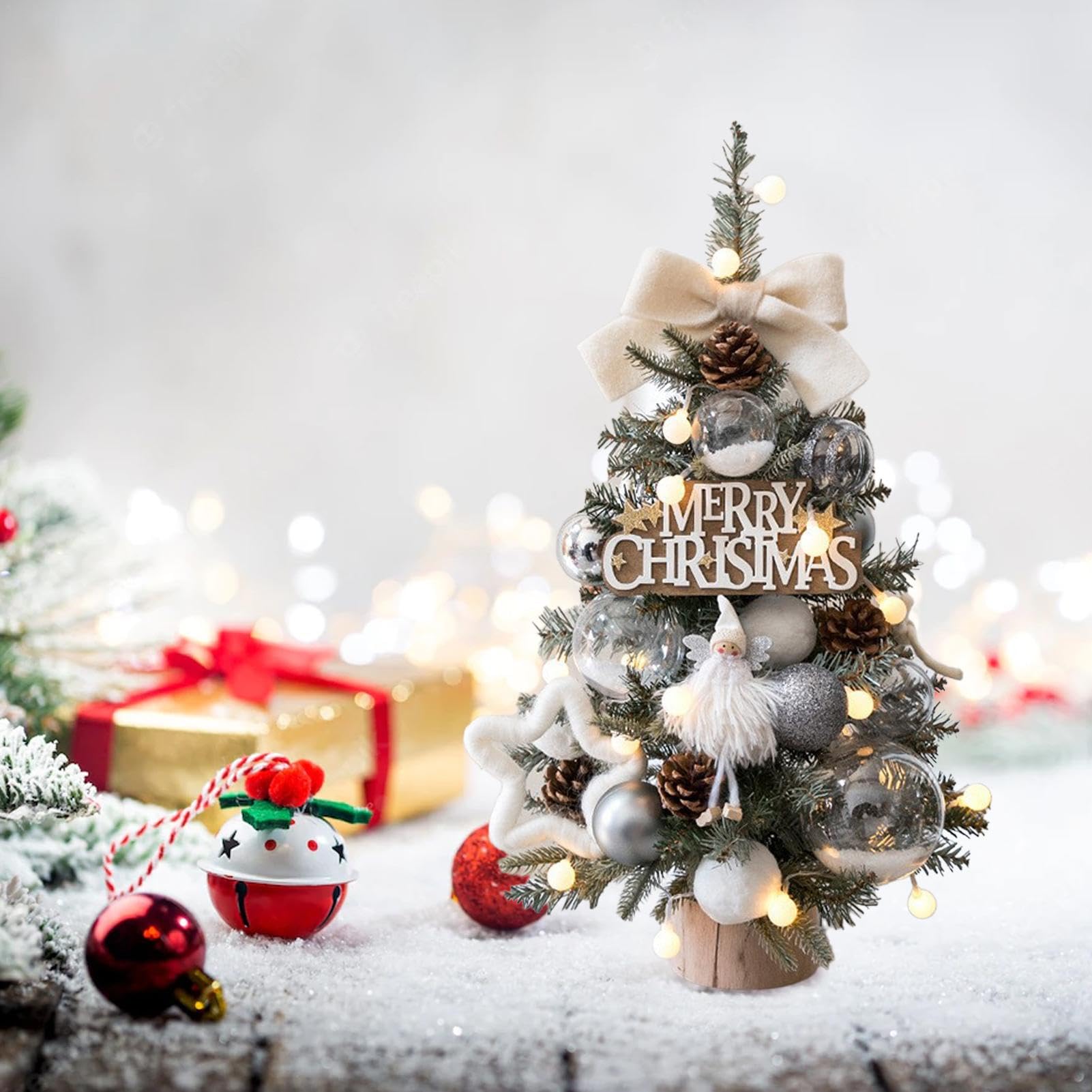 Árbol de Navidad Artificial – de Mesa de 18 Pulgadas, decoración