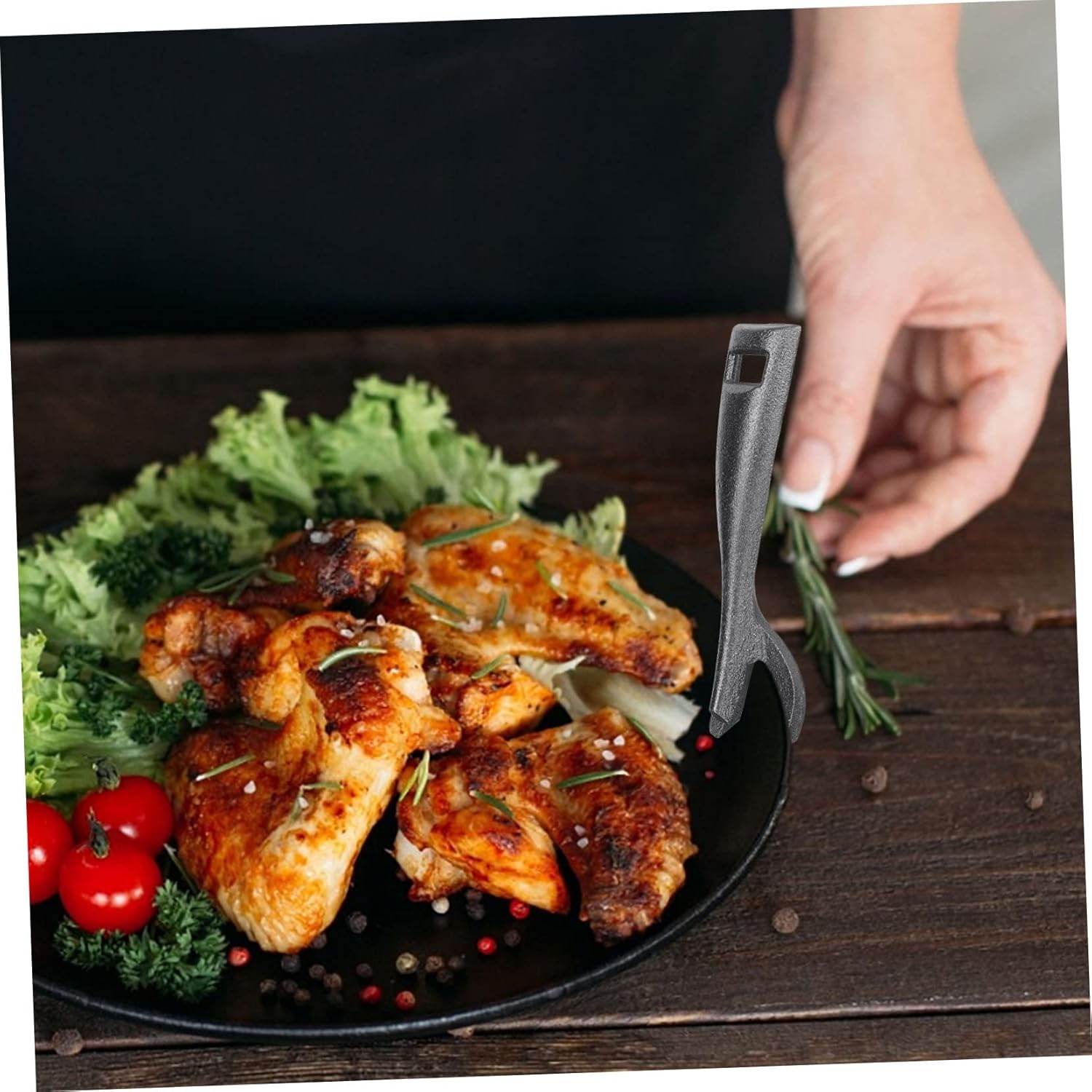 BESPORTBLE 10pcs Cast Iron Teppanyaki Clip Bbq Grilling Tong for - Cookware Gripper Kitchen Gadget for Home Restaurant and Bbq Use