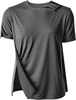 Post Shoulder Surgery Shirts for Men Women Unisex After Rotator Cuff Surgery Shirt Snap