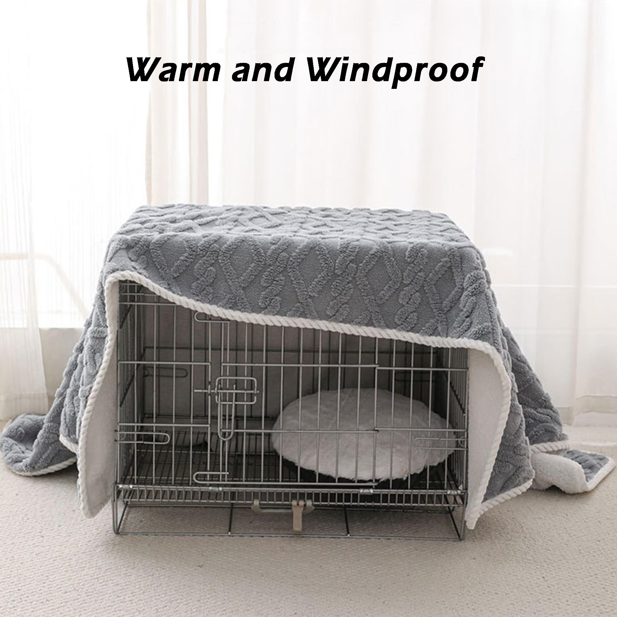 Manta calmante de forro polar para mascotas, paquete de 3 mantas cálidas y suaves para perros, mantas de felpa lavable y versátil, manta para perros y gatos pequeños y medianos (café, 3